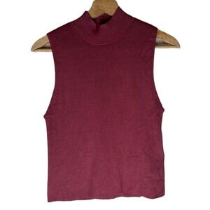 Madewell Wide Ribbed Mock Neck Sweater Tank Size Large